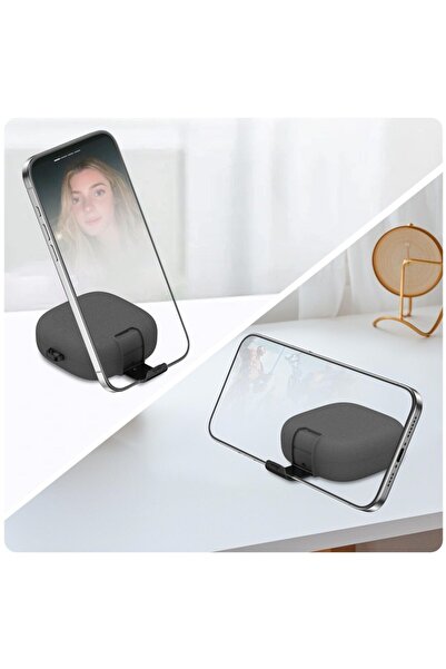 UnDePlus Samsung Galaxy Buds 4 Pro / Buds 4 ile uyumlu Kılıf Standlı Kilitli TPU Premium Matte Trip Case