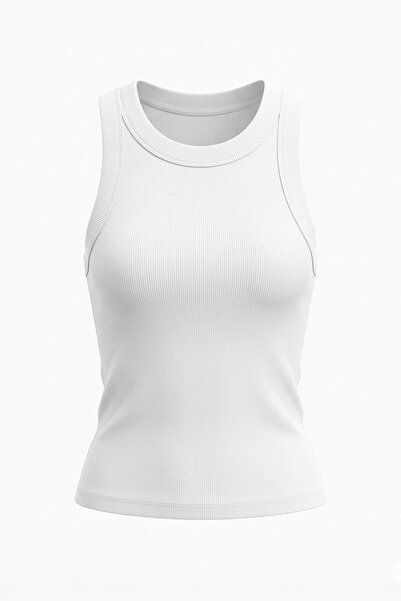 MAGARDE Μπλουζάκι Καμισόλε με λαιμόκοψη ποδηλάτου Premium - ΛΕΥΚΟ