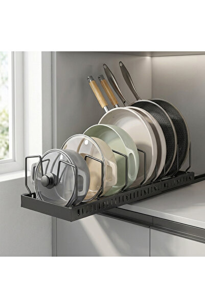 Destello ®   Ρυθμιζόμενη Βάση Οργάνωσης για Κατσαρόλες και Τηγάνια, Μεταλλική...