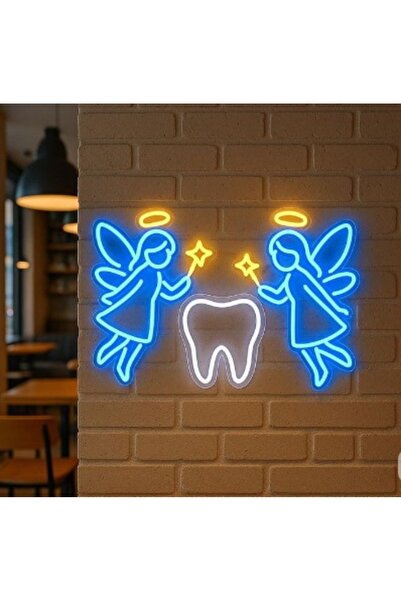 Slasa Dental Theme Neon Sign 50x60 cm Multicolor LED with 6 mm Acrylic Base D...