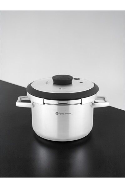 parlahome 3Pcs Pressure cooker Alpha series 5L A-160, Stainless steel 18/10, ...