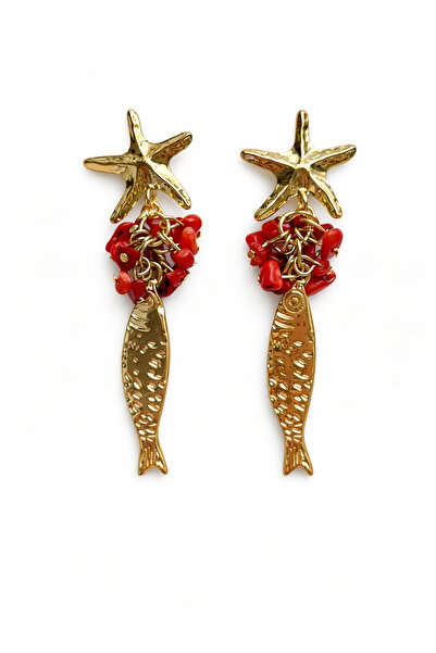Venus Design Çelik Balık Charm Küpe