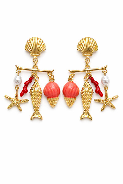 Venus Design Çelik Balık Charm Küpe