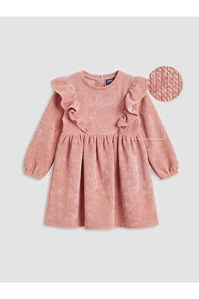 LC Waikiki Esvab • Modern & Distinctive Ruffled Girls' Corduroy Dress