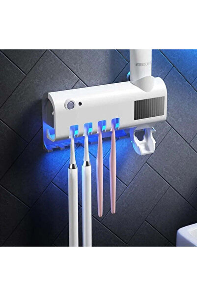 Promagg Solar-powered toothbrush holder with UV sterilization and toothpaste ...