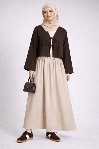 CNG MODA Μοντέρνο χιτζάμπ με 2 κορδόνια που δένει τον κορδόνι στο μπροστινό μ...