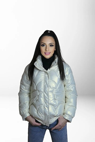 OEM Women's shiny cream jacket JQZ 306