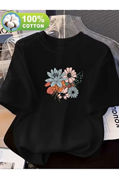 H&GHAMLEGİYİM Μπλουζάκι με στάμπα. Κοντομάνικο καλοκαιρινό & ανοιξιάτικο casu...