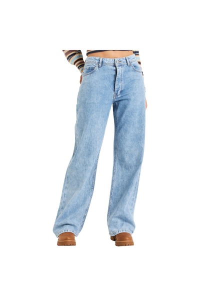 Roxy MILLA ΠΑΝΤΕΛΟΝΙ ΜΕ ΦΑΡΔΙΑ ΜΠΑΤΣΟΥΛΑ ΚΑΝΟΝΙΚΗΣ ΕΦΑΡΜΟΓΗΣ ΜΠΛΕ ΜΠΕΑΜ 26