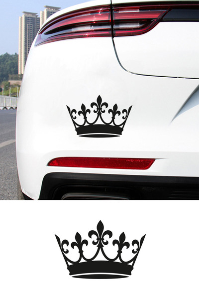 MIGNATIS Crown Car Sticker - Crown Car Sticker - Motor Sticker Decal 15X10Cm