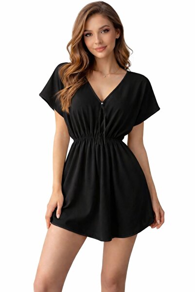 MYCPARL Μίνι βραδινό φόρεμα από τούλι με λεπτομέρεια σε λαιμόκοψη V, κοντό μα...