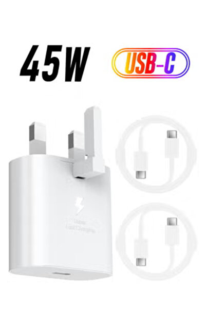 DazzleDeals شاحن سامسونج بقوة 45 واط مع منفذ USB-C للشحن السريع الفائق مع كاب...