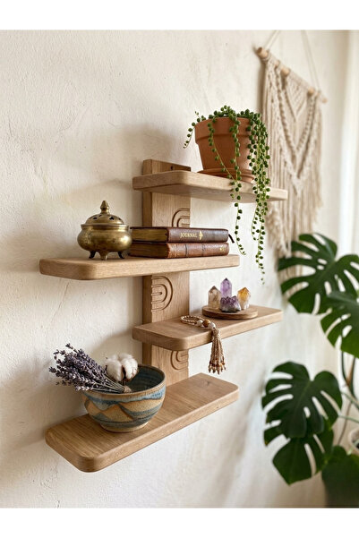 Wooden Factory Διακοσμητικό ράφι τοίχου με σχέδιο ζιγκ-ζαγκ, διακόσμηση τοίχο...