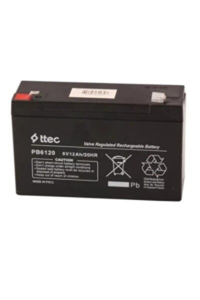 Ttec 6V 12Ah 20HR Bakımsız Kuru Akü (01/2025 Üretimi)