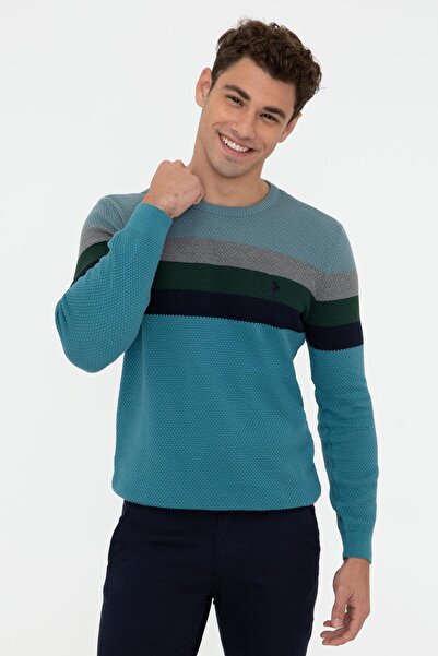 U.S. Polo Assn. Pulover pentru bărbați, albastru marin, slim fit, 5XL
