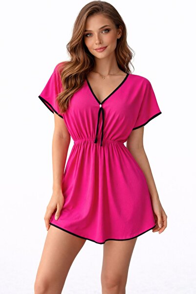 MYCPARL Μίνι βραδινό φόρεμα από τούλι με λεπτομέρεια σε λαιμόκοψη V, κοντά μα...