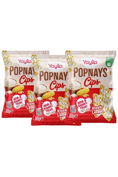Yayla Popnays 3'lü Avantaj Paketi - Mısır Ve Basmati Pirinç Patlağı 3 x 80 gr...