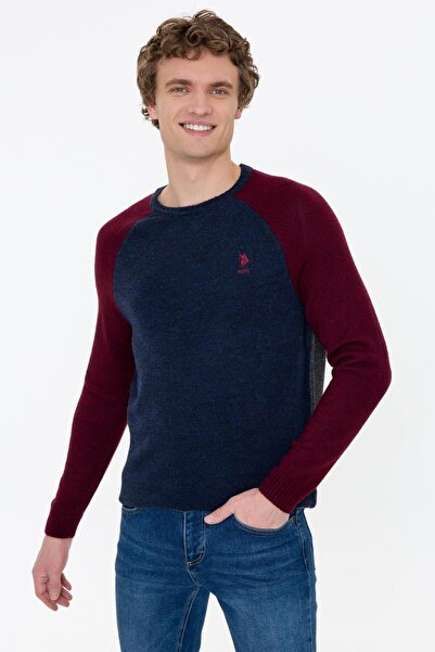 U.S. Polo Assn. Men's Navy Blue Slim Fit Sweater 5XL