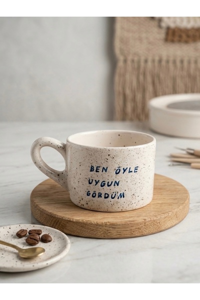 lotus seramik Ben Öyle Uygun Gördüm El Yapımı Seramik Kupa|Hediyelik