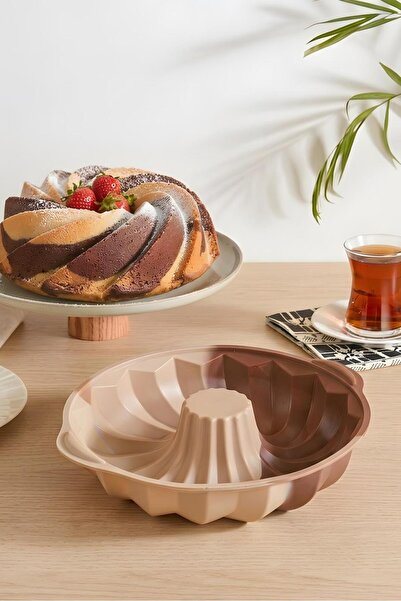 evolis kitchen 1 Adet Silikon Burgulu Yanmaz Yapışmaz Muffin Yuvarlak Kek Kalıbı