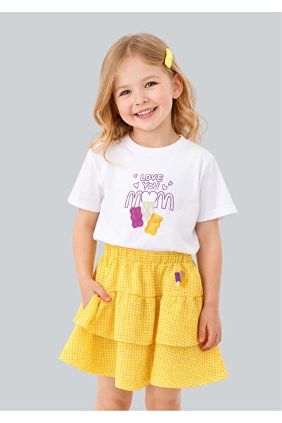 Haribo Κοριτσίστικο Σετ με μπλουζάκι με στάμπα  "Love You Mom " και φούστα Gi...