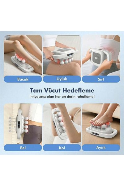 Powermaster Pm-29678 Multi-Functional 8-Head Professional Deep Tissue Massager