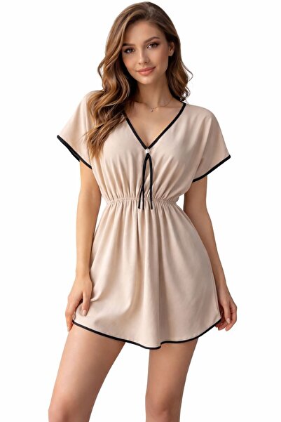 MYCPARL Μίνι βραδινό φόρεμα από τούλι με λεπτομέρεια σε λαιμόκοψη V, κοντό μα...