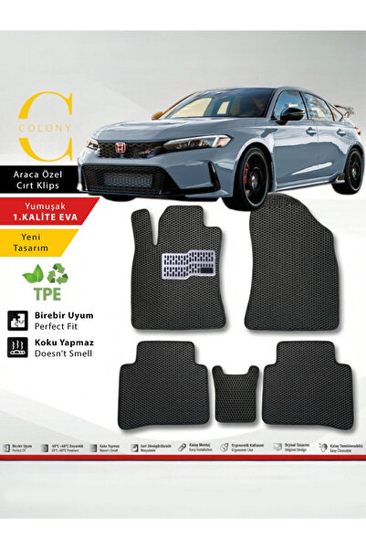 COLONY Honda Civic FE (2021-2026) Hücreli Premium 1.Kalite Eva Paspas Seti Pa...
