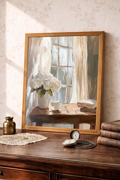 Tuba Decor Tablou cu ramă dintr-o singură bucată din lemn, serie vintage
