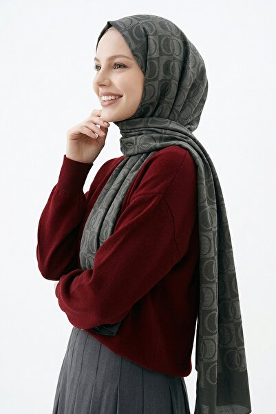 InStyle Σάλι Νάιγια με σχέδιο αλυσίδας ανθρακί