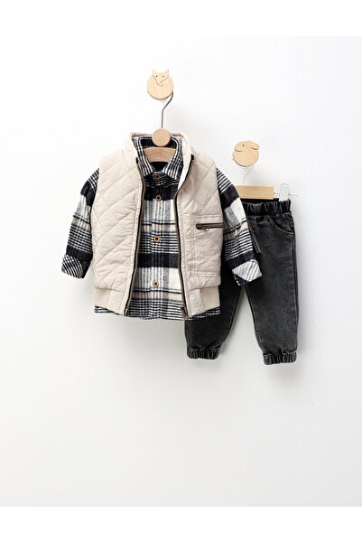 MiniKids Σετ γιλέκου, Άγριος Κυνηγός, κρεμ