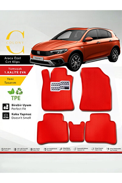 COLONY Fiat Egea Cross Hücreli Premium 1.Kalite Eva Paspas Seti Paspas Takımı...