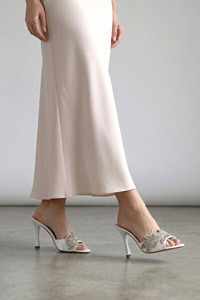 Gökhan Talay Melantha Εύκαμπτη, μαλακή, αντιολισθητική σόλα (8 εκ.) Λευκό δέρ...