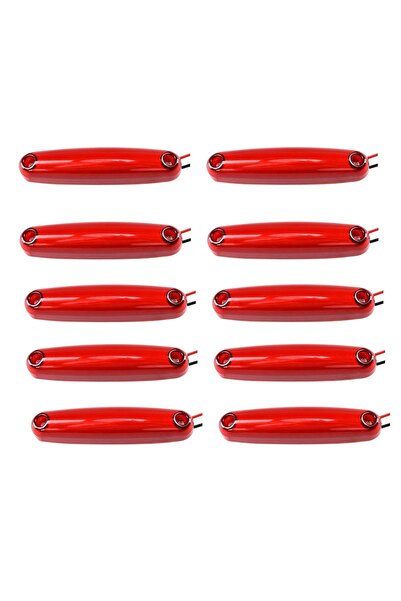 ERK 10 τεμάχια Φως πλευρικής σήμανσης αυτοκινήτου LED Νέον 12-24V ΚΟΚΚΙΝΟ