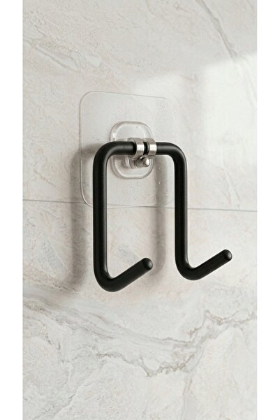 ANZA HOME Yapışkanlı Çift Kancalı Banyo Mutfak Askısı Metal Askılık Duvar Ask...