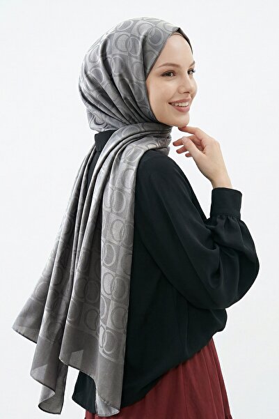 InStyle Σάλι Νάιγια με σχέδιο αλυσίδας σε γκρι απόχρωση