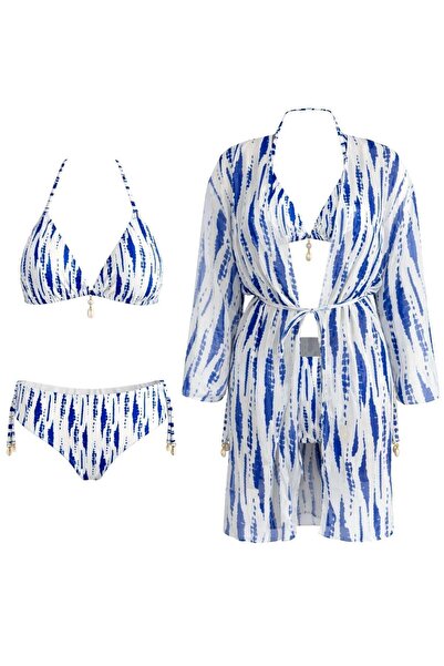 SAILOR moda Σετ μπικίνι Καφτάν Παρεολου Τριγωνικό Βραζιλιάνικο Κομμένο