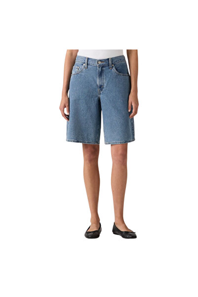 Levis ΦΑΡΔΙΑ Τζιν Σορτς Στυλ Μπαμπά - Μεσαίο Ίντιγκο Τένσελ 24