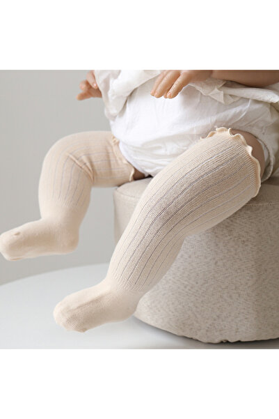 MiniKids Color Knitted cream socks