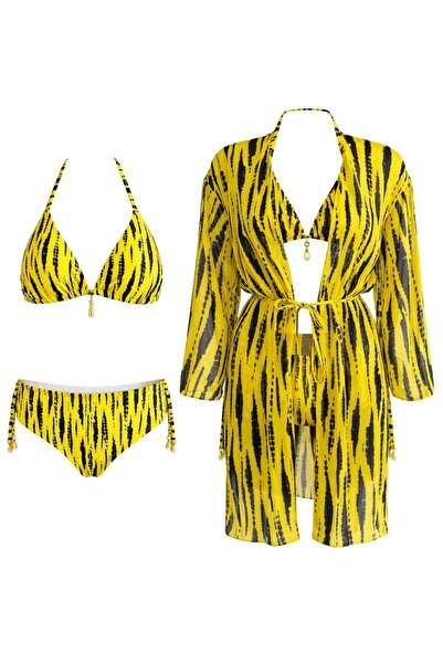 SAILOR moda Σετ μπικίνι Καφτάν Παρεολου Τριγωνικό Βραζιλιάνικο Κομμένο