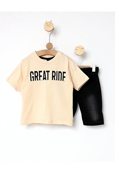 MiniKids Γκρέιτ Ράιντ καλοκαιρινή στολή κρεμ