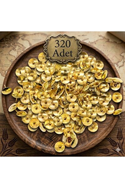 Neler Geldi Neler 320 Adet Raptiye Metal Raptiye Sarı Raptiye Çivisi Gold Ren...