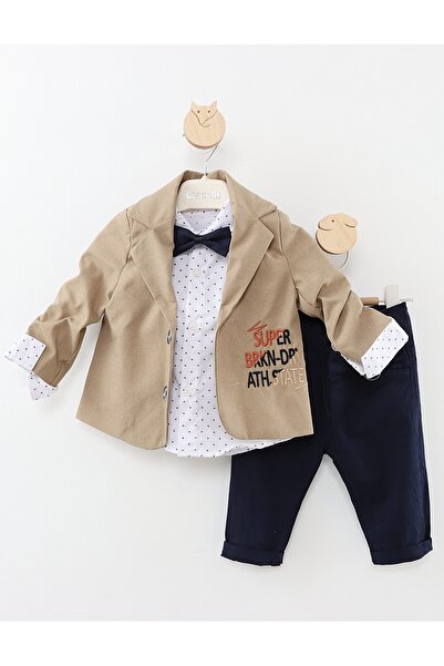MiniKids ΠΡΕΜΙΟΥΜ κοστούμι Μάρκους, μπεζ μοντέλο