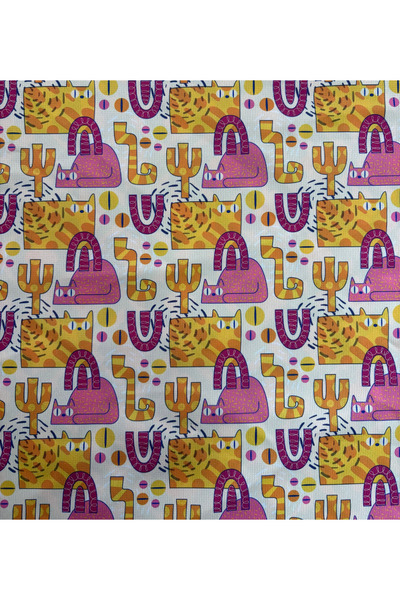 podyum baskı Ύφασμα ταπετσαρίας kedili 100x140 εκ. (μαξιλάρι, τραπεζομάντιλο ...