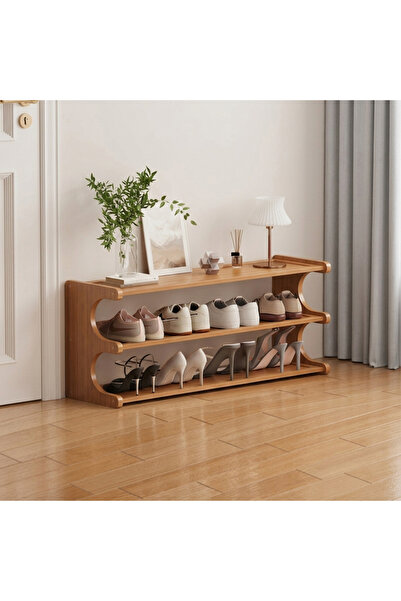 Destello ®   Τριώροφη Ραφιέρα Παπουτσιών Εισόδου, από μπαμπού και ξύλο, 80 x ...