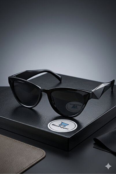 BluePepper Nox |   Vintage Cut Black Women's Sunglasses Cat Eye Shape Uv Prot...