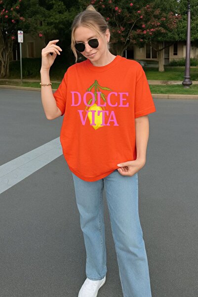 BENROMA Dolce Vita Printed T-Shirt Oversize Unisex T-Shirt 1Pv5