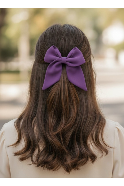 Toka Delisi Γλυκό Μωβ Χρώμα Γυναικεία Πολύχρωμη Αυτόματη Πόρπη με Φιόγκο, Χει...