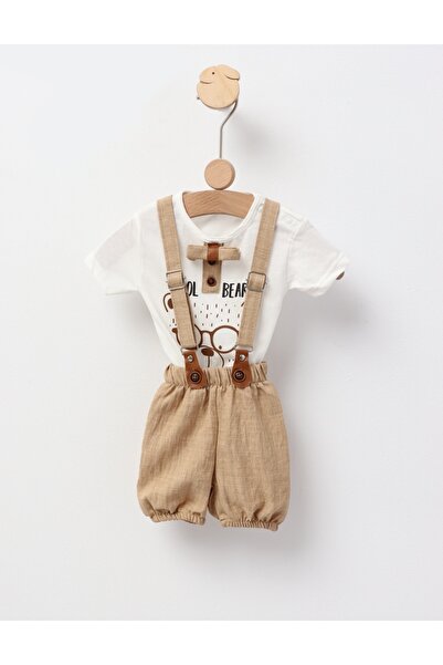 MiniKids Στολή δροσερής αρκούδας, μπεζ σχέδιο