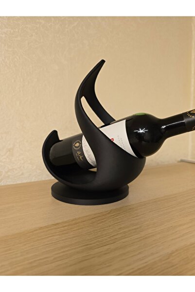 Helis Craft Modern Dekoratif Şarap Şişe Standı – Minimal Tasarım Wine Holder